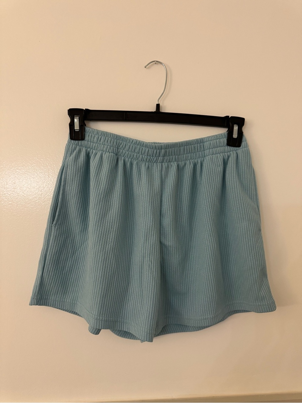 Light Blue Ribbed Tank & Shorts Set - Picture 3 of 4